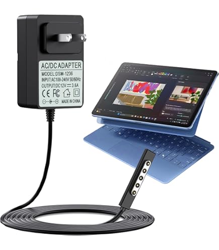 Amazon.com: 48W 12V 3.58A 適用於Surface Pro 1 的充電器,相容於RT : 電子